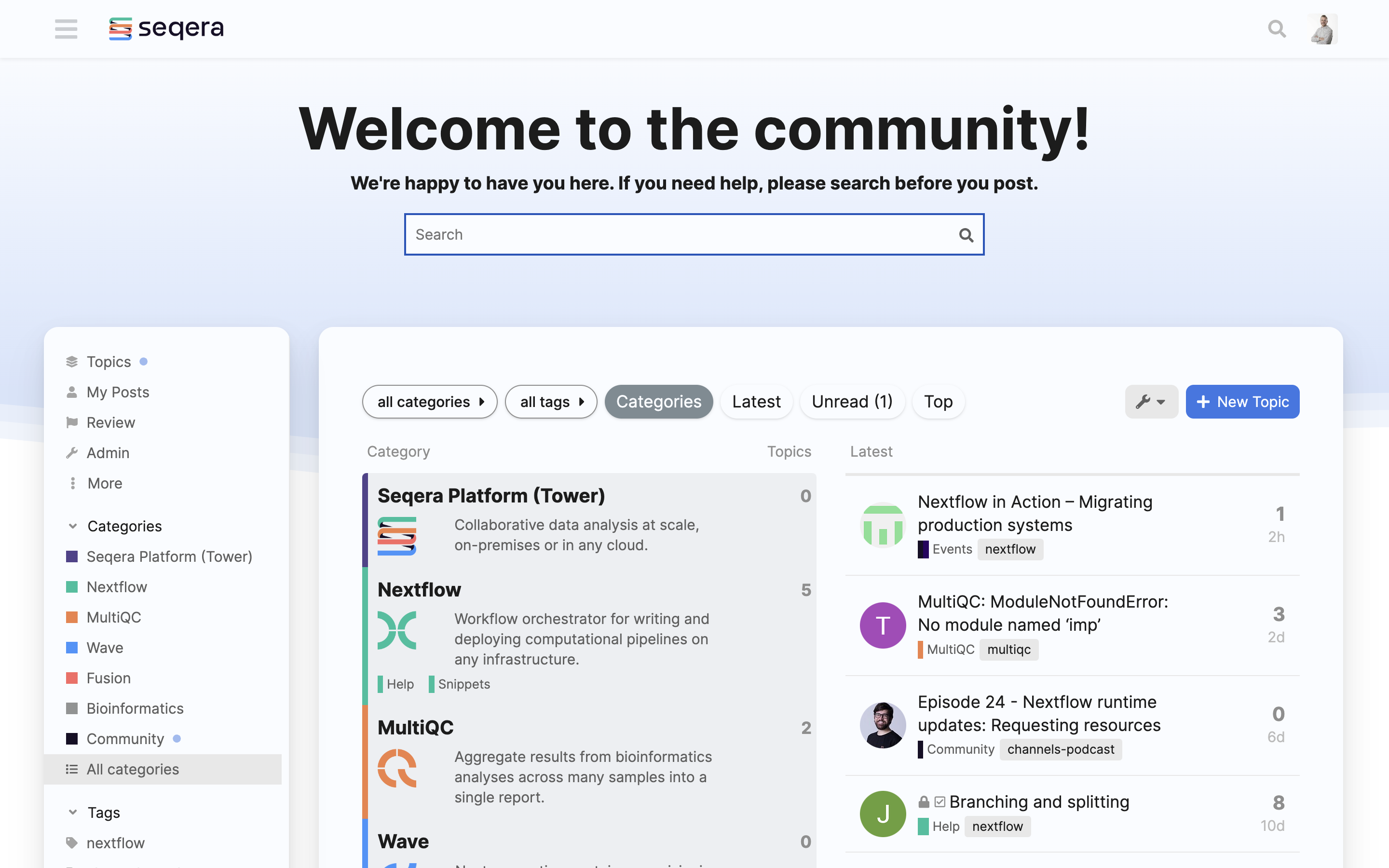 The new Seqera community forum